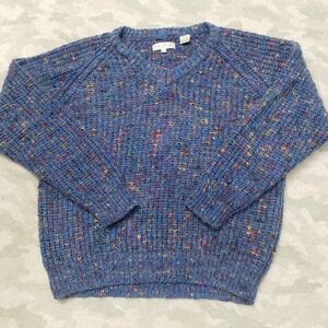 Vintage Collectif Sweater Mens Large Blue Pullover Long Sleeve Rag